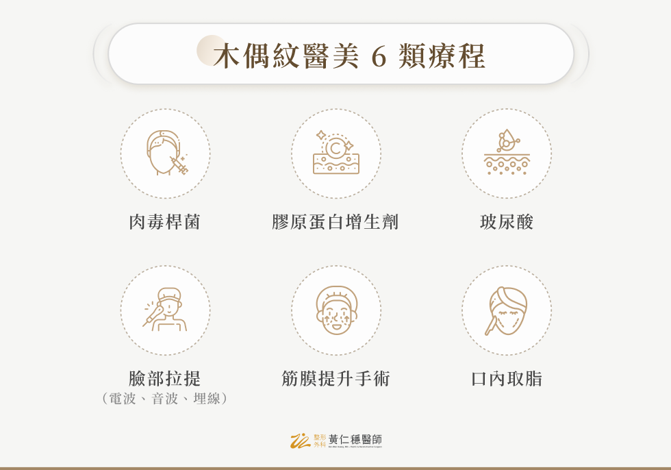木偶紋醫美 6 類療程